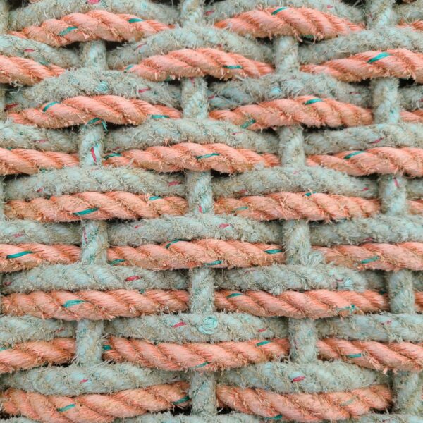 Coral & Aqua Double Weave Reclaimed Doormat - 30 Fathom.com